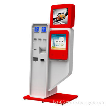 Public charger kiosk with touch screen and self payment functions for cellphone charging